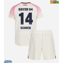 Bayer Leverkusen Patrik Schick #14 Bortedraktsett Barn 2025-26 Kortermet (+ Korte bukser)